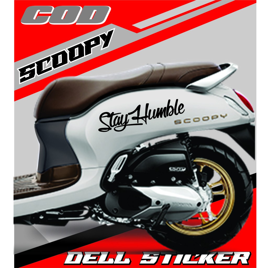 Stiker Scoopy STAY HUMBLE / Sticker scoopy /  CUTTING STIKER STAY HUMBLE / open bo / BACOT