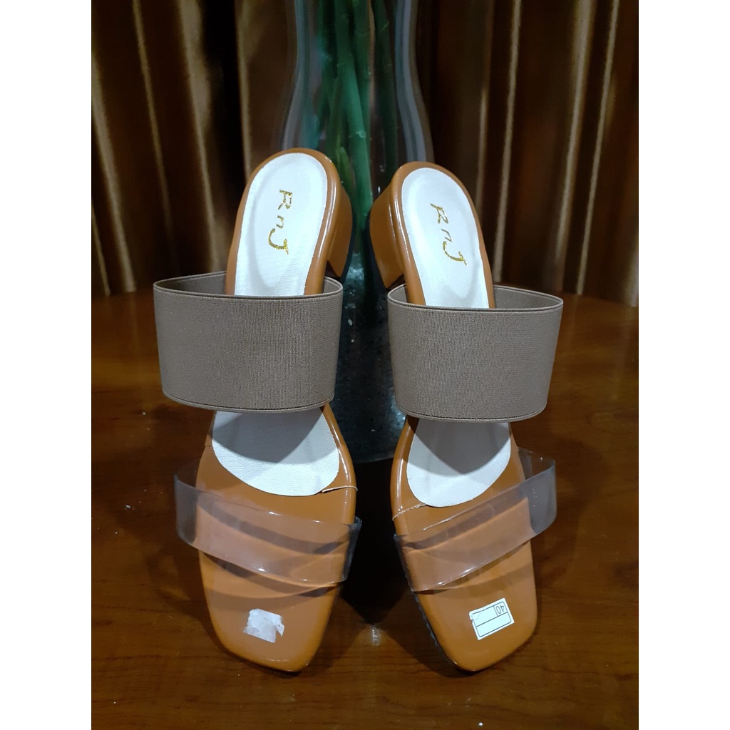 Sandal Wanita Heels Hak Tahu Slop//Heels Tali//Heels Kepang//Heels Jelly