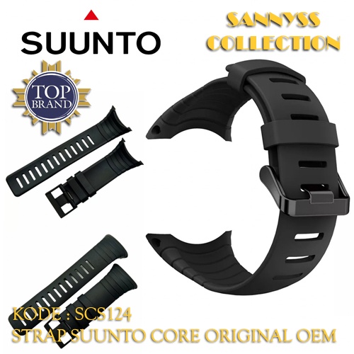 STRAP TALI JAM SUUNTO CORE RUBBER ORIGINAL OEM HITAM