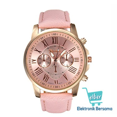 ELBER J100 Jam Tangan Kasual Fashion Leather Analog Quartz Fashion Wanita Murah-7