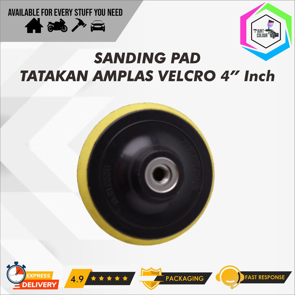 Sanding Pad / Dudukan Amplas Velcro 4&quot; Inch