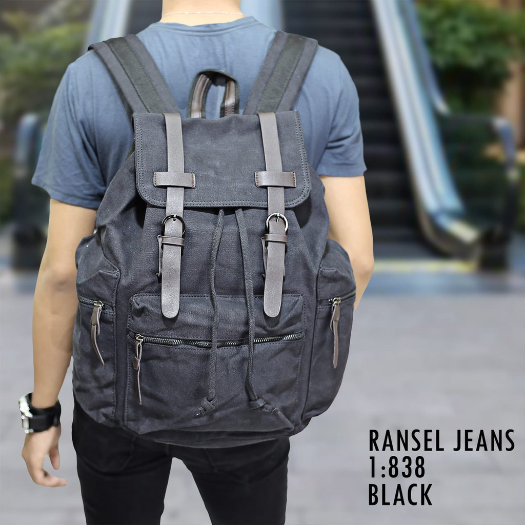 Tas RANSEL JEANS 838 CVB 68 batam impor original fashion branded reseller sale