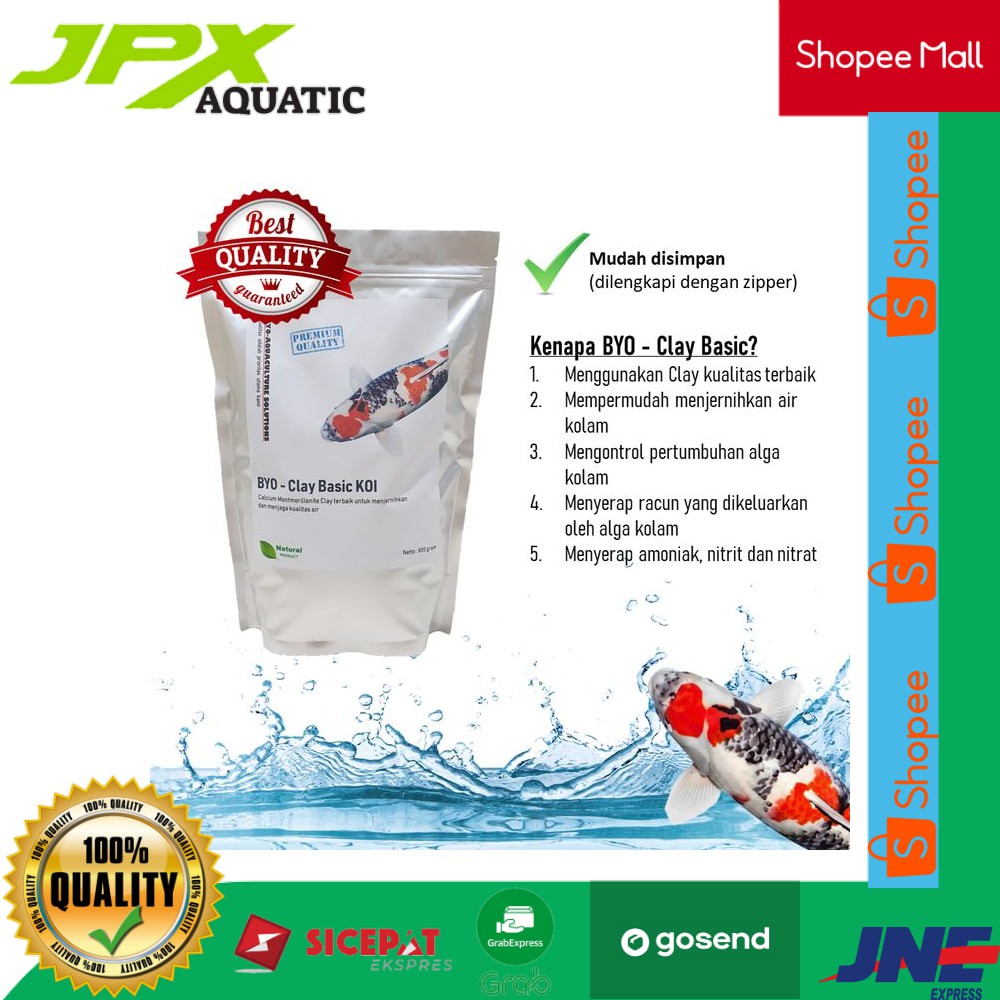 Clay Koi 250gr / Penjernih Kolam Koi / Clay Basic (Murni Clay) / Penjernih clay / klay