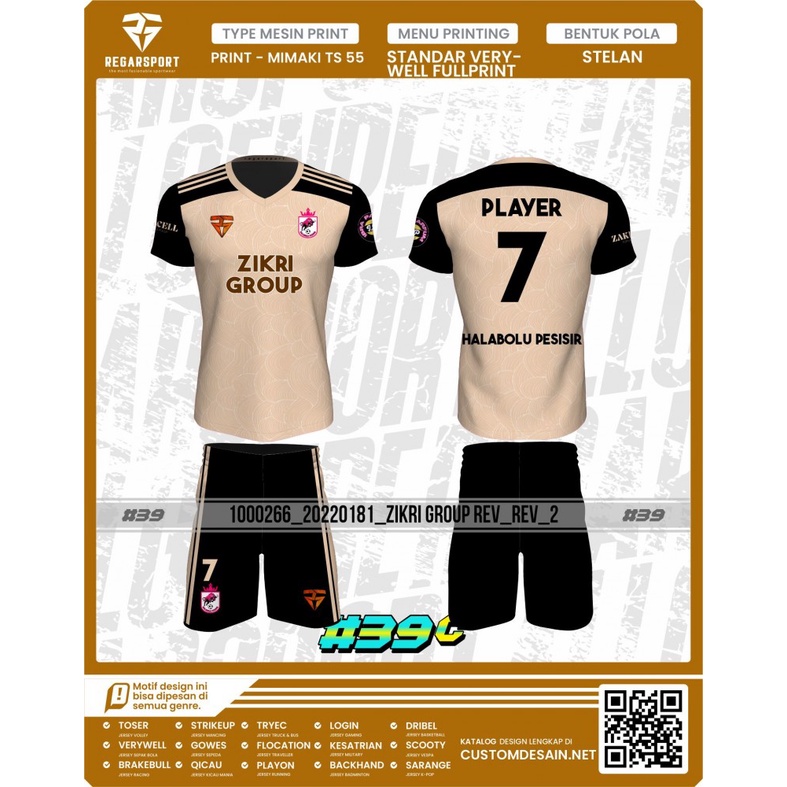 Jersey futsal/football full printing