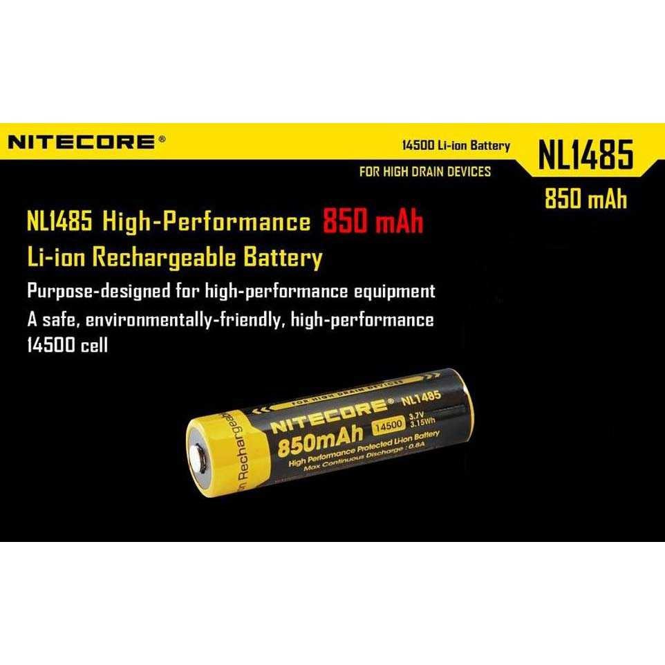 NITECORE 14500 Baterai Li-ion 850mAh 3.7V - NL1485