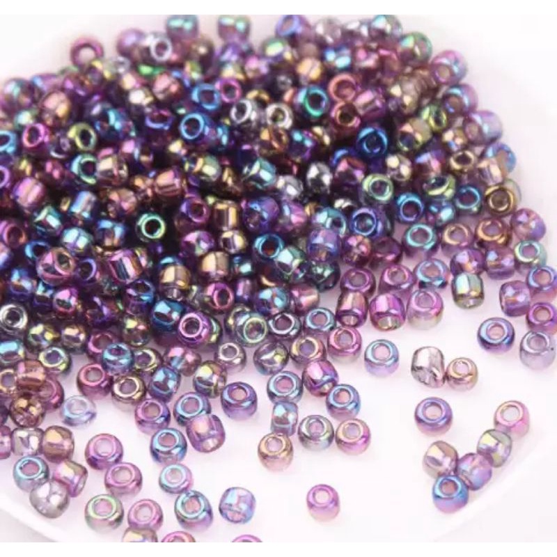 payet manik-manik pasir taiwan ungu cola 12/0 sakura 100gr