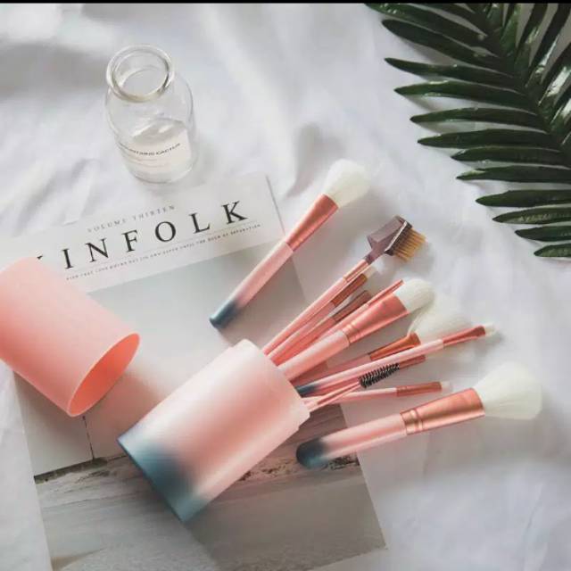 Make Up Kuas Makeup Kosmetik Make Up Pro Rias Brush 10pcs Set Tube Tabung