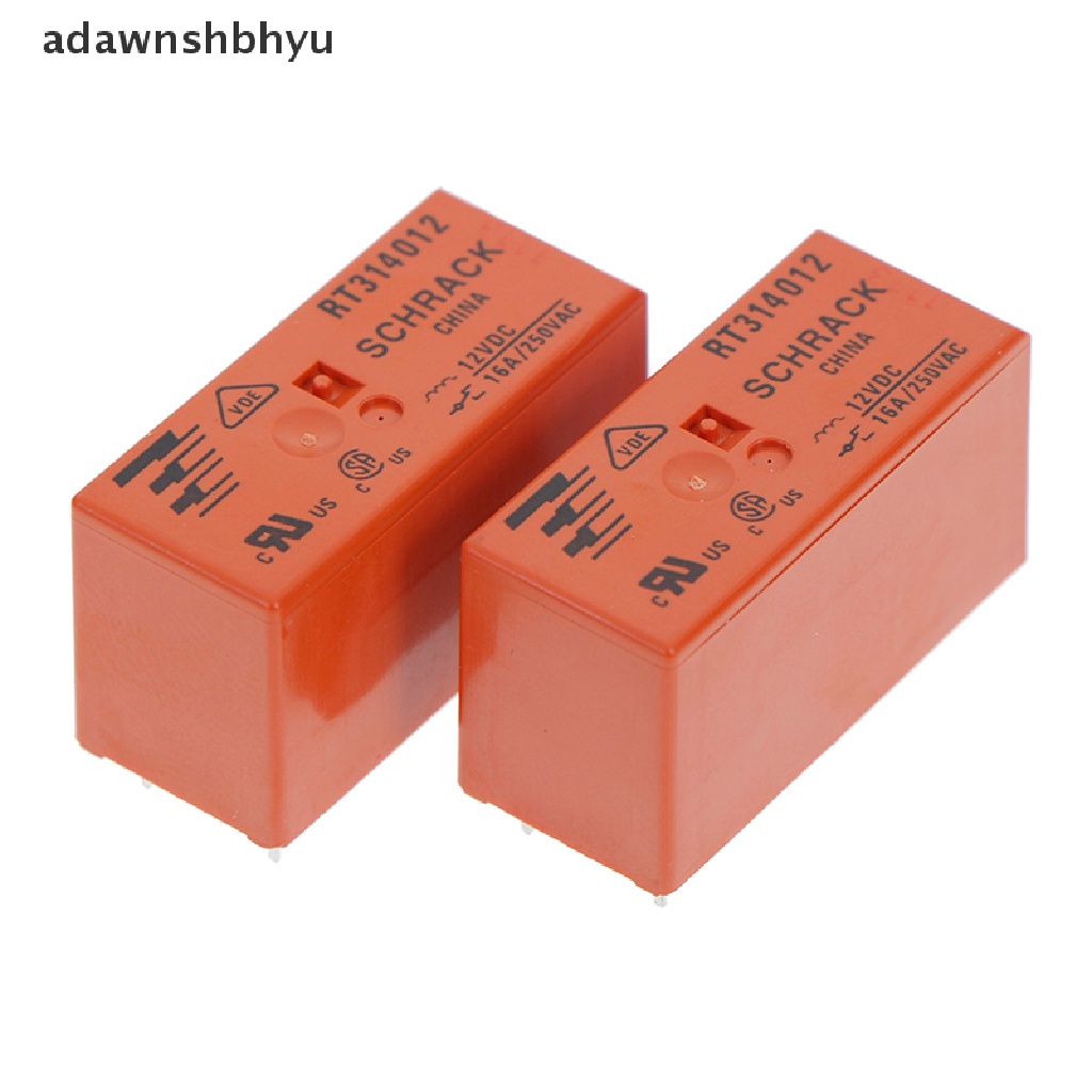 Adawnshbhyu 2Pcs RT original314012 8pin 12V RT314012 Relay schrack 16A 250VAC Baru