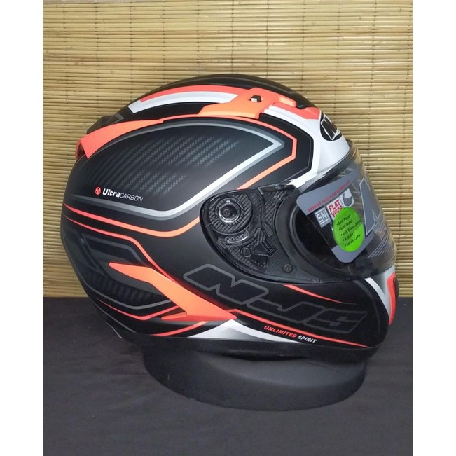 helm njs shadow ultra carbon black doff orange