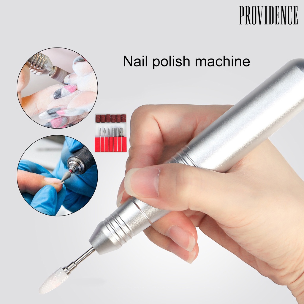 Providence 1 Set Mesin Kikir Kuku Elektrik Mini 35000RPM Rechargeable Nyaman Untuk Manicure Bits