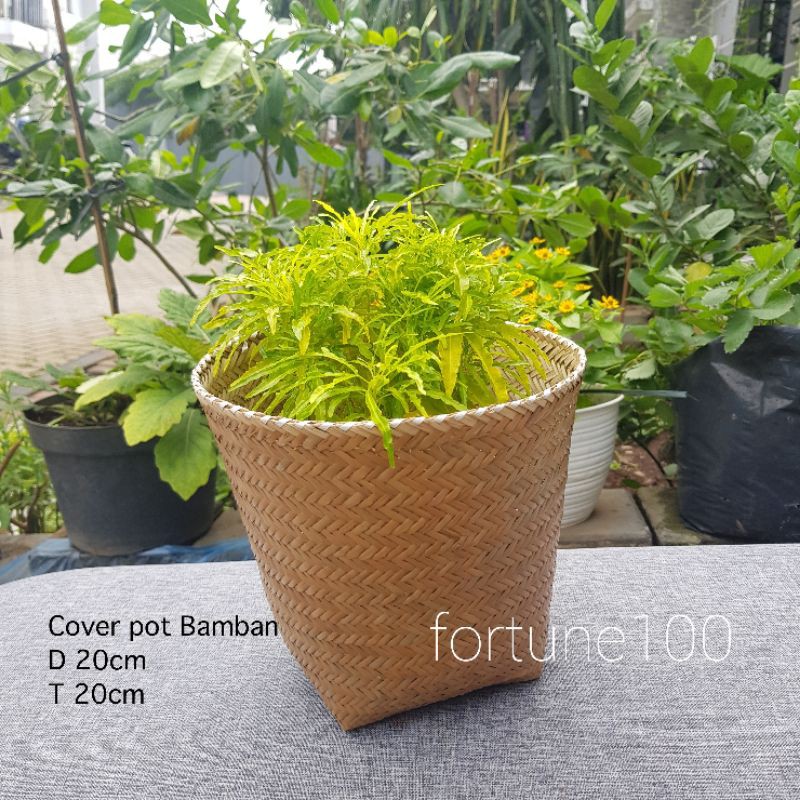 Cover Pot Bamban / Coverpot Anyam / Keranjang Anyaman / Bakul E06