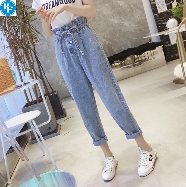 DIFA JEANS BAGGY JEANS BOYFRIENDS WANITA // BAGGY KANCING TALI