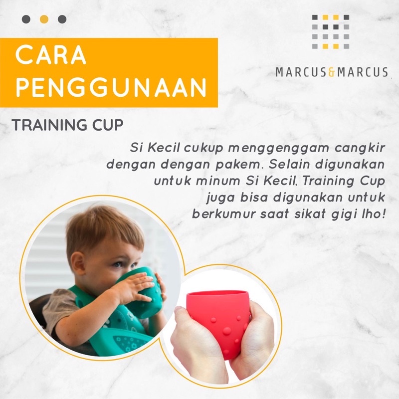 MARCUS &amp; MARCUS TRAINING CUP - peralatan mpasi gelas