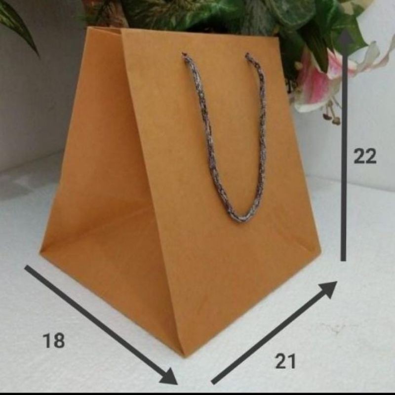 

tas bahan paper craf/paperbage uk 18×21×22 minimal 12 pcs