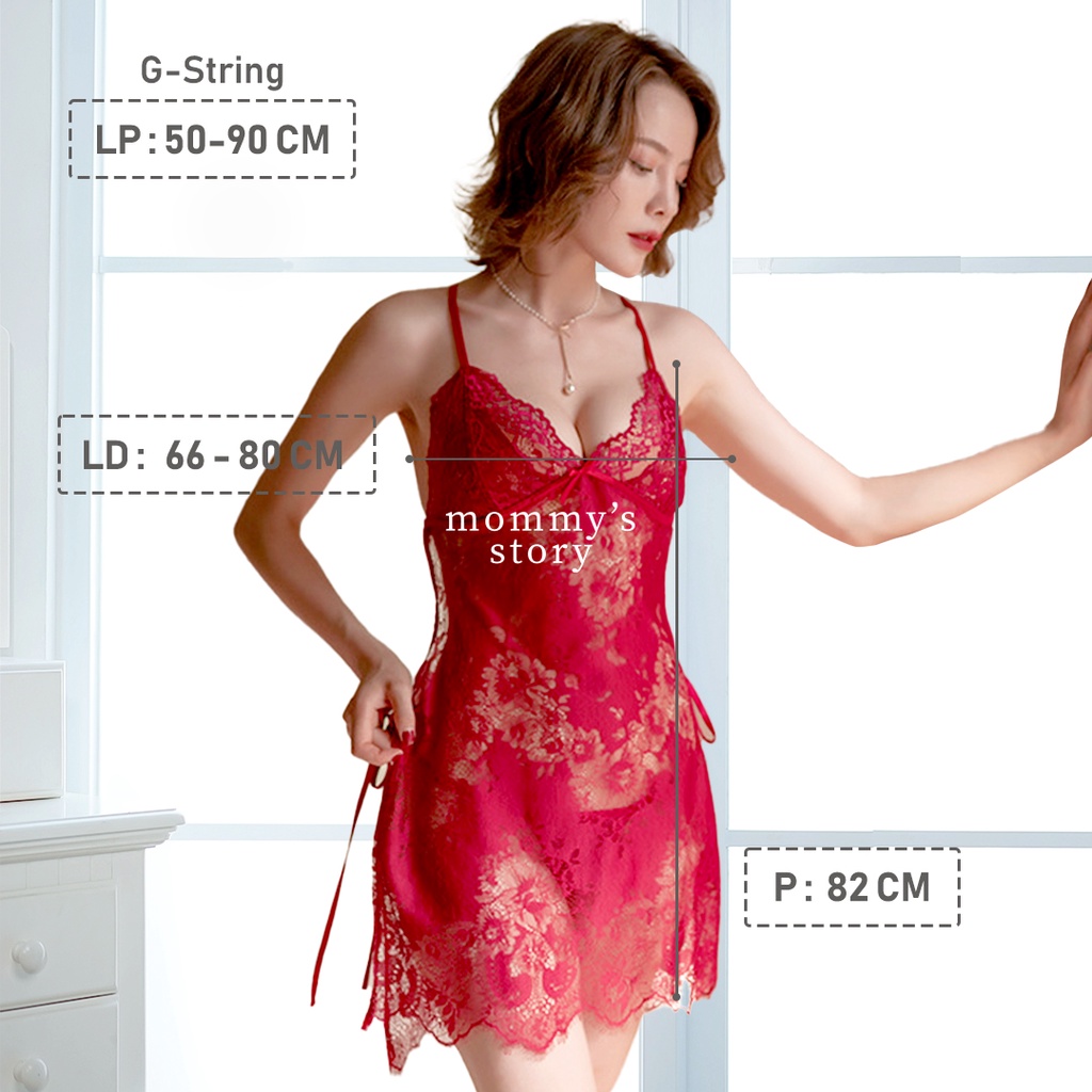 Lingerie Sexy Renda Premium Wanita Dewasa Impor Baju Dinas Depan Suami Sleepwear Gstring Baju haram  Termurah Baju Malam Pertama Bikini Kekinian Terbaru Bisa Cod LR28-2