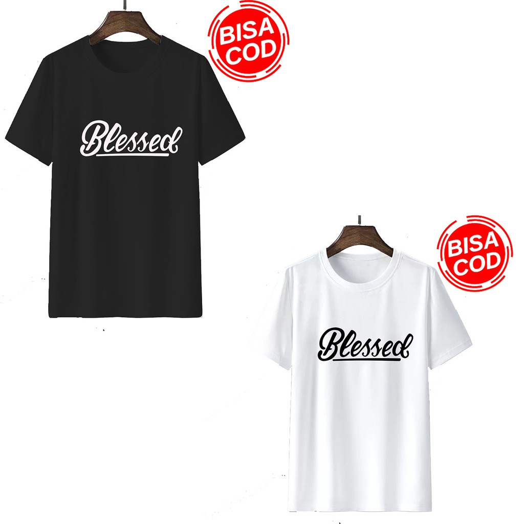 Kaos pria || kaos distro pria motip blessed MS019 || kaos pria sablon digital unisex