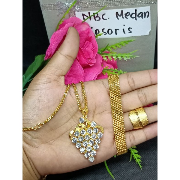 Set Replika emas 24 k/ london,persis seperti emas 24k, free box beli 1 set