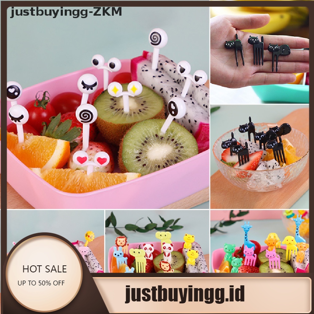 [justbuyingg] Mini Kids Animal Farm Fruit Fork Cartoon Snack Cake Dessert Food Fruit Toothpick [zkm]