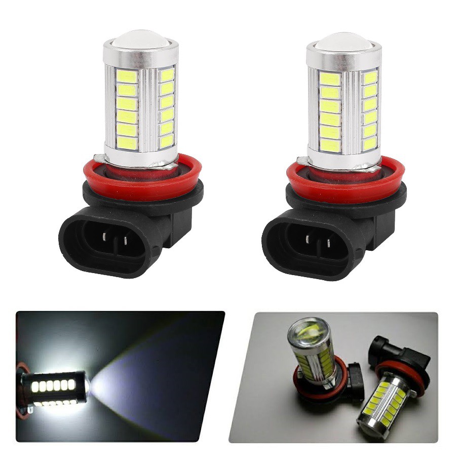 Bohlam Lampu Fog Lamp Light FOGLAMP Kabut H11 H8 HB4 9006 16W LED 33 Mata Mobil 16 Watt 16Watt