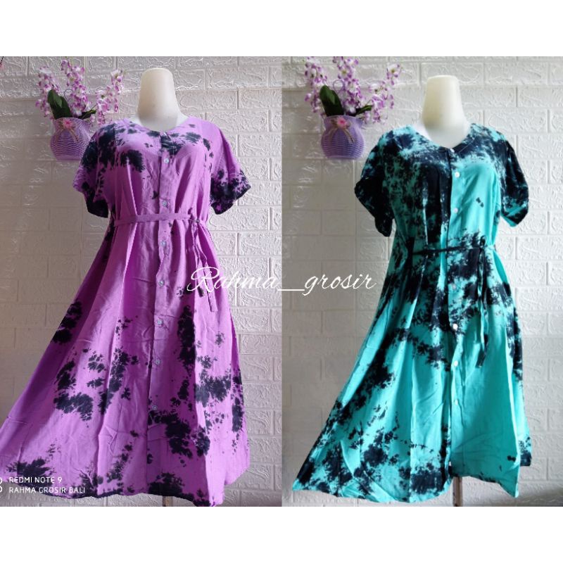 dress kancing tie dye