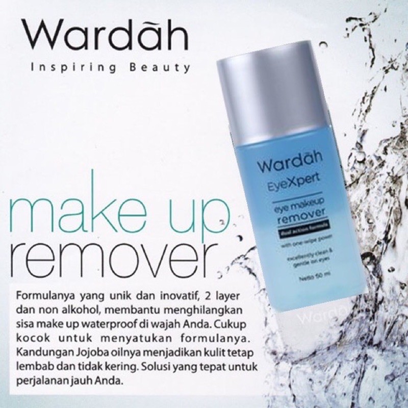 Wardah Eyexpert Eye &amp; Lip Make Up remover 100 ml Wardah Remover Wardah Pembersih Make Up Remover