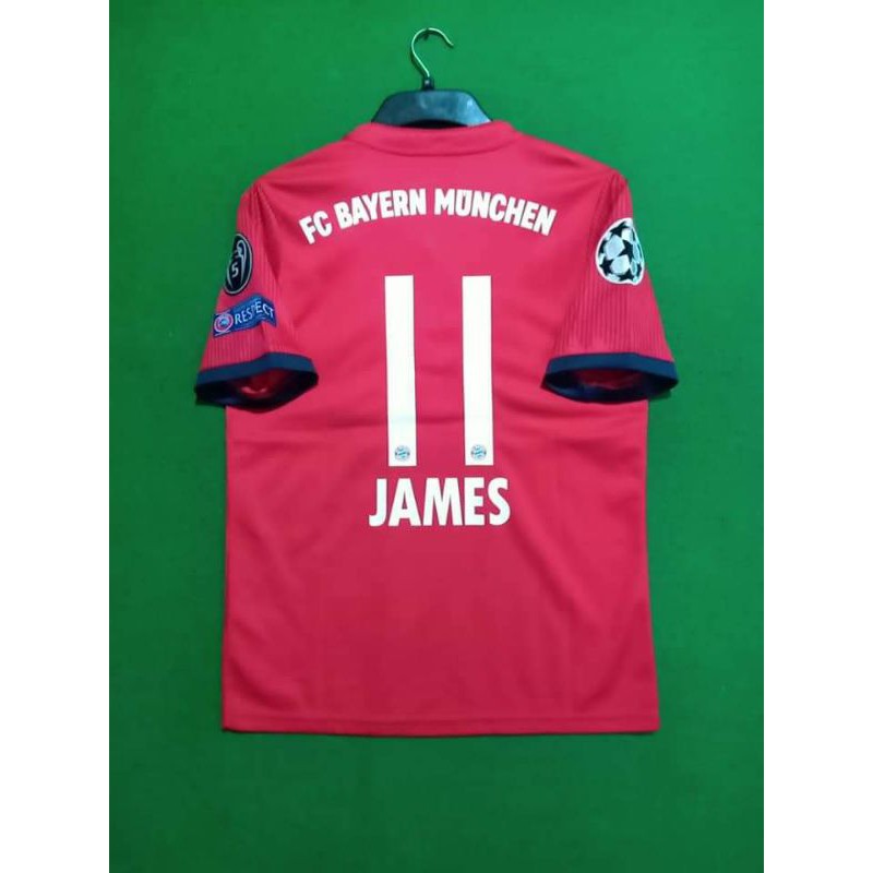jersey bayern Munchen 2017 2018 full patch JAMES