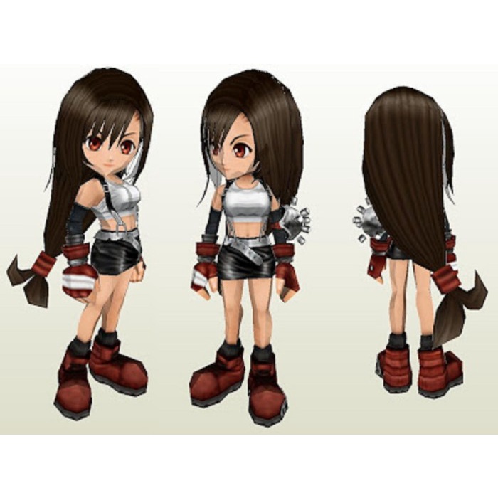 Final Fantasy Tifa Lockhart Chibi Papercraft