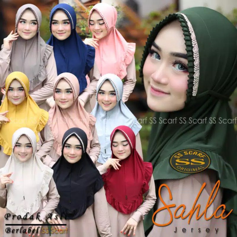 Jilbab Khimar Instan Simpel KCB  Renda Sahla Original SS Scraft
