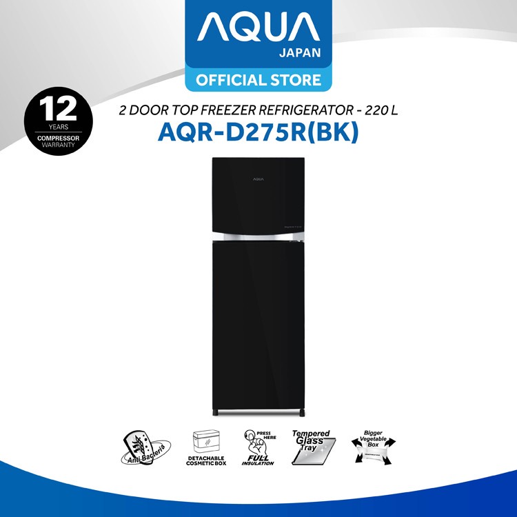 LEMARI ES / KULKAS AQUA 2 Pintu Inventer AQRD275R / AQRD275 R