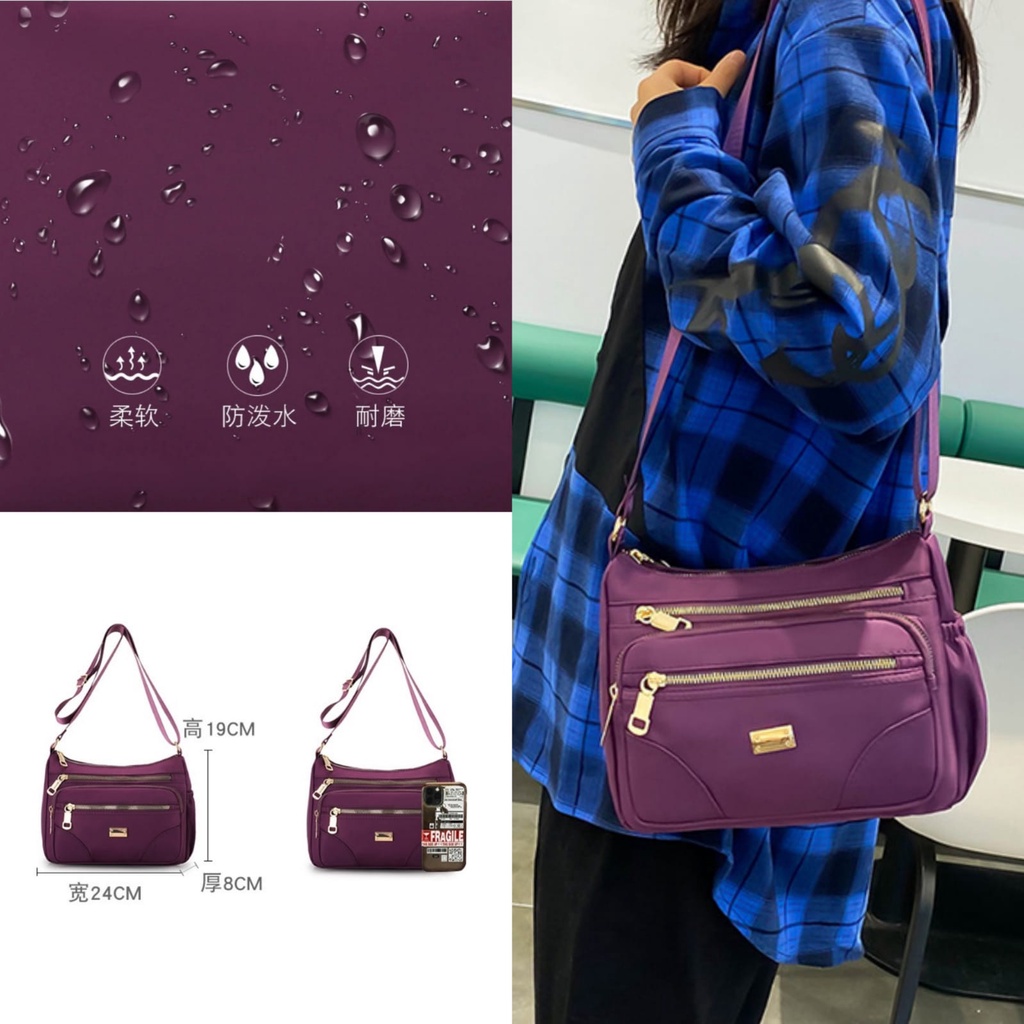 TAS SELEMPANG WANITA 4 RESLETING IMPORT LAMINA SLINGBAG CEWEK FASHION KEKINIAN KOREA REMAJA BATAM PREMIUM ORI BESAR MURAH