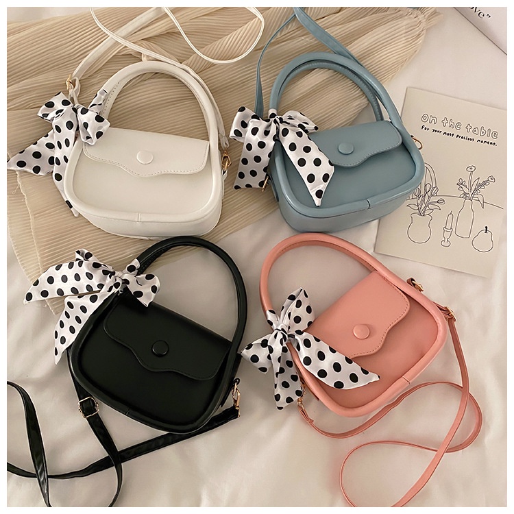 KOREAN RIBBON HANDBAG TRENDY / TAS TANGAN PITA KOREA LUCU / tas slempang kulit / tas selempang korea import / leather bag girly / hammock bag