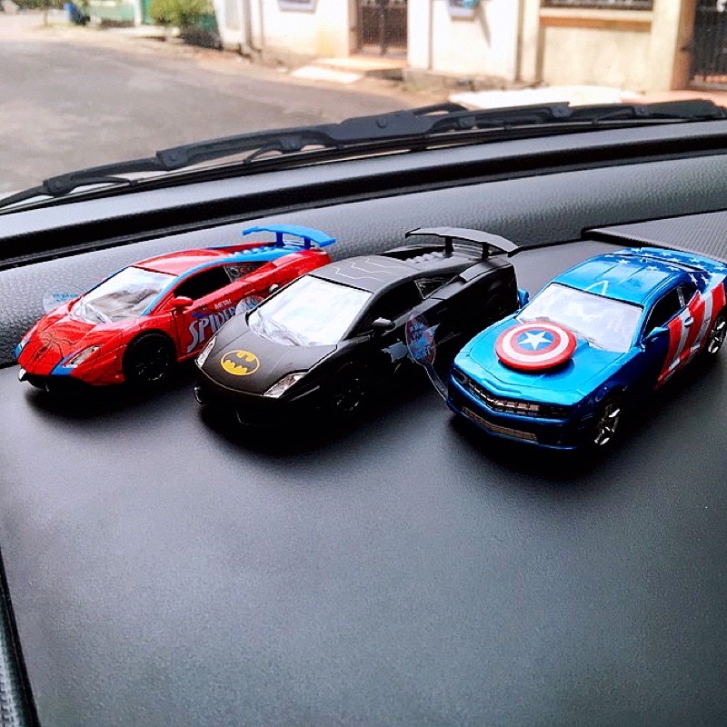 pajangan Mobil Pajangan Miniatur Mobil Lamboghini Batman Captain Amerika Spiderman