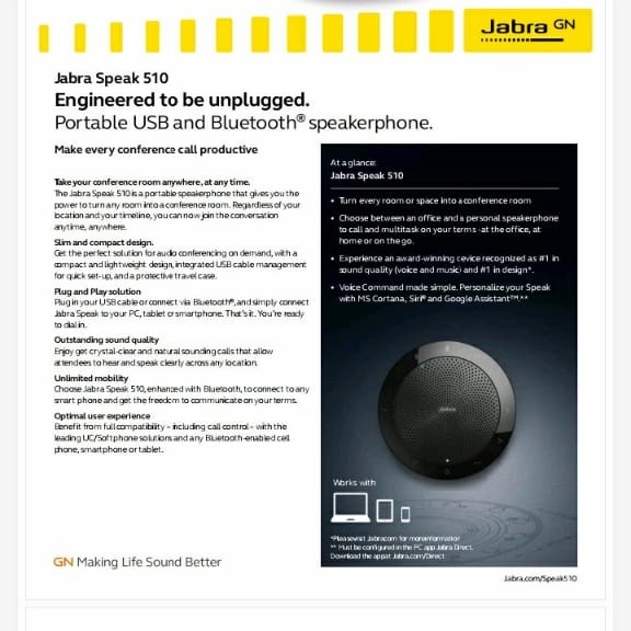 jabra speak 510 wireless speaker