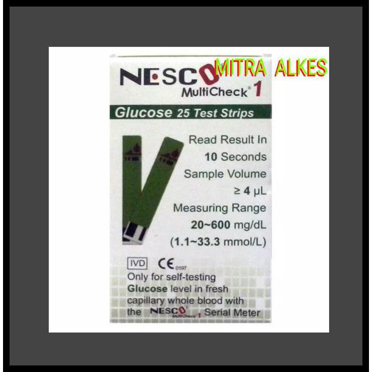 Strip gula darah nesco / strip glucose nesco / stik gula darah nesco