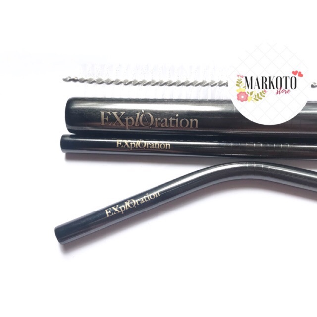 [CUSTOM] 1 SET SEDOTAN GRAFIR LASER STRAW STAINLESS STEEL