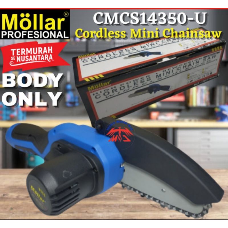 mollar CMCS14350-U mesin gergaji kayu 6inch cordless mini chainsaw CMCS 14350 U 14v