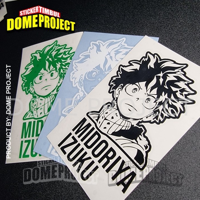 MIDORIYA IZUKU STIKER CUTTING DECAL HELM MOTOR KACA MOBIL LOGO ANIME STICKER AESTHETIC DEKORASI OTOMOTIF