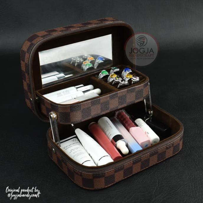 Ready Stock] Beautycase / Case Makeup / Travel Tas Kosmetik Pouch - Lv Damier