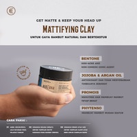 HIS ERHA Pomade Rambut Pria Mattifying Clay 35 gr - Tampilan Stylish &amp; Natural