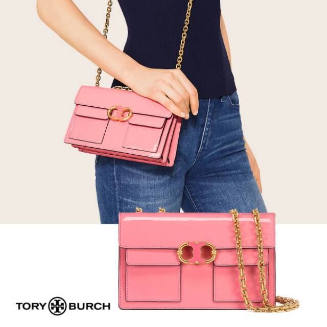 AUTHENTIC BRANDED - TORY BURCH GEMINI LINK PATENT CHAIN