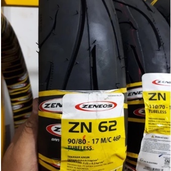 Ban Motor Tubeless Zeneos ukuran 90/80-17 ZN 62