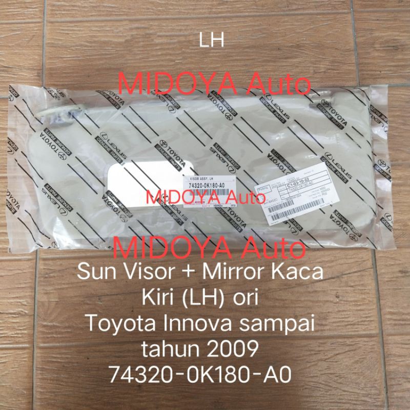 Sun Visor Mirror Kaca Toyota Innova 2005-2012 ori 1pc