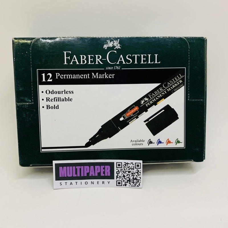 

Spidol Papan Tulis Permanent Hitam Faber Castell Satuan Pcs