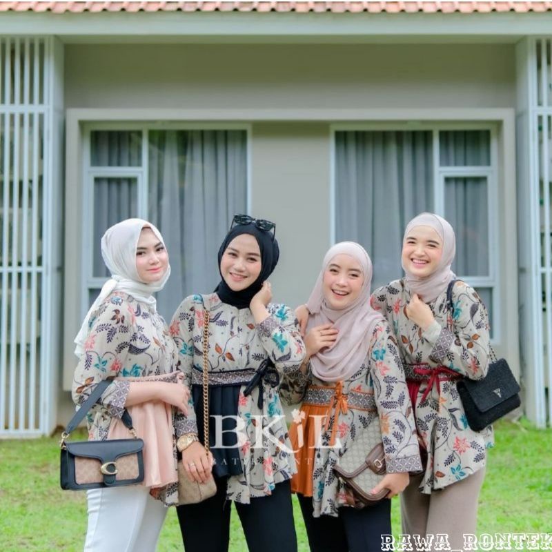 BAJU BATIK WANITA MODERN MONALISA GENES M L XL XXL ASLI