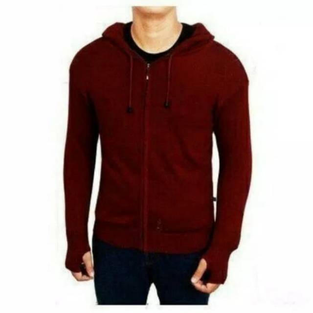 Sweater rajut ariel lengan panjang pakai pakai hoodie pakaian pria