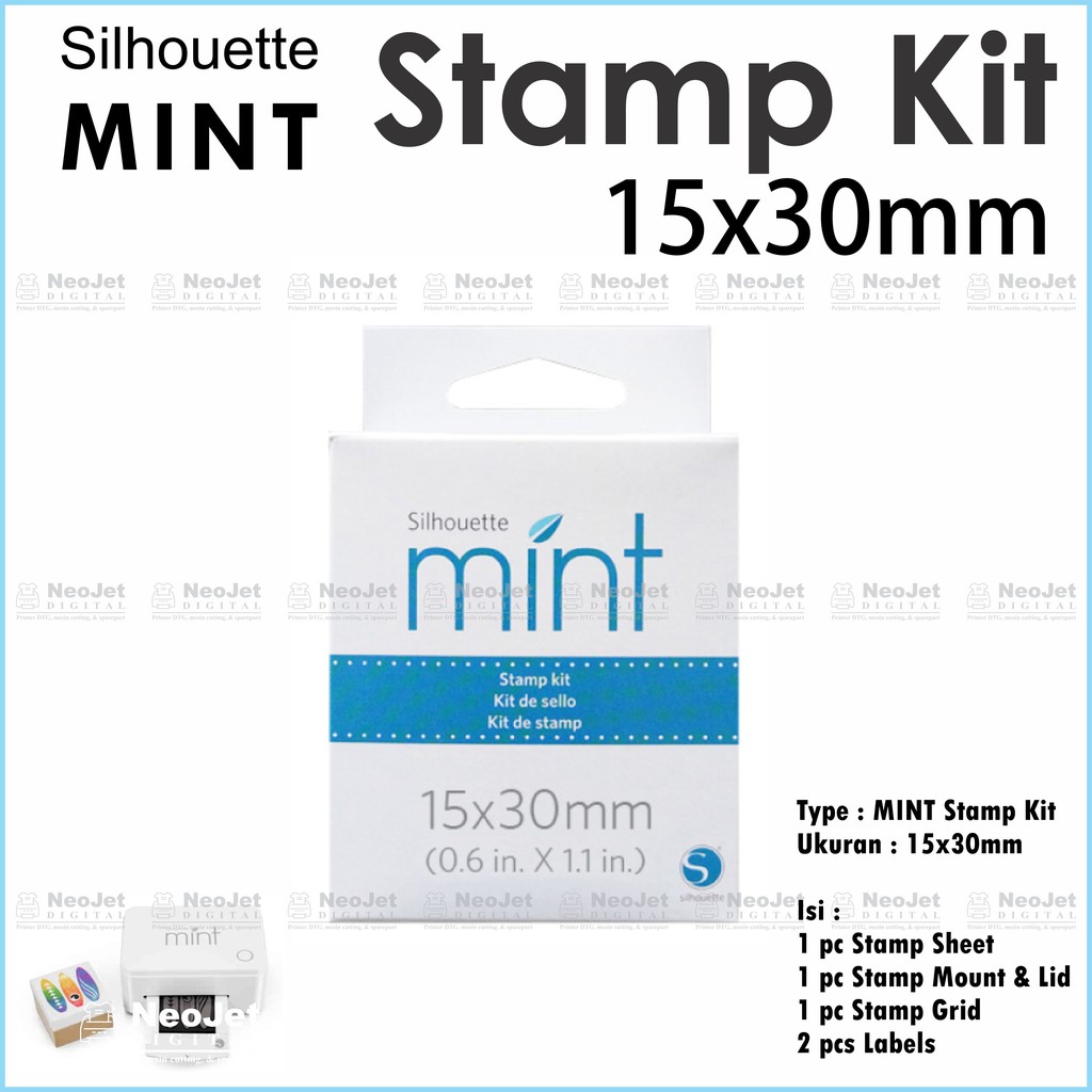 

Stamp Kit 15x30mm Silhouette Mint Mesin Stempel Digital Mini Cap Custom Art and Craft