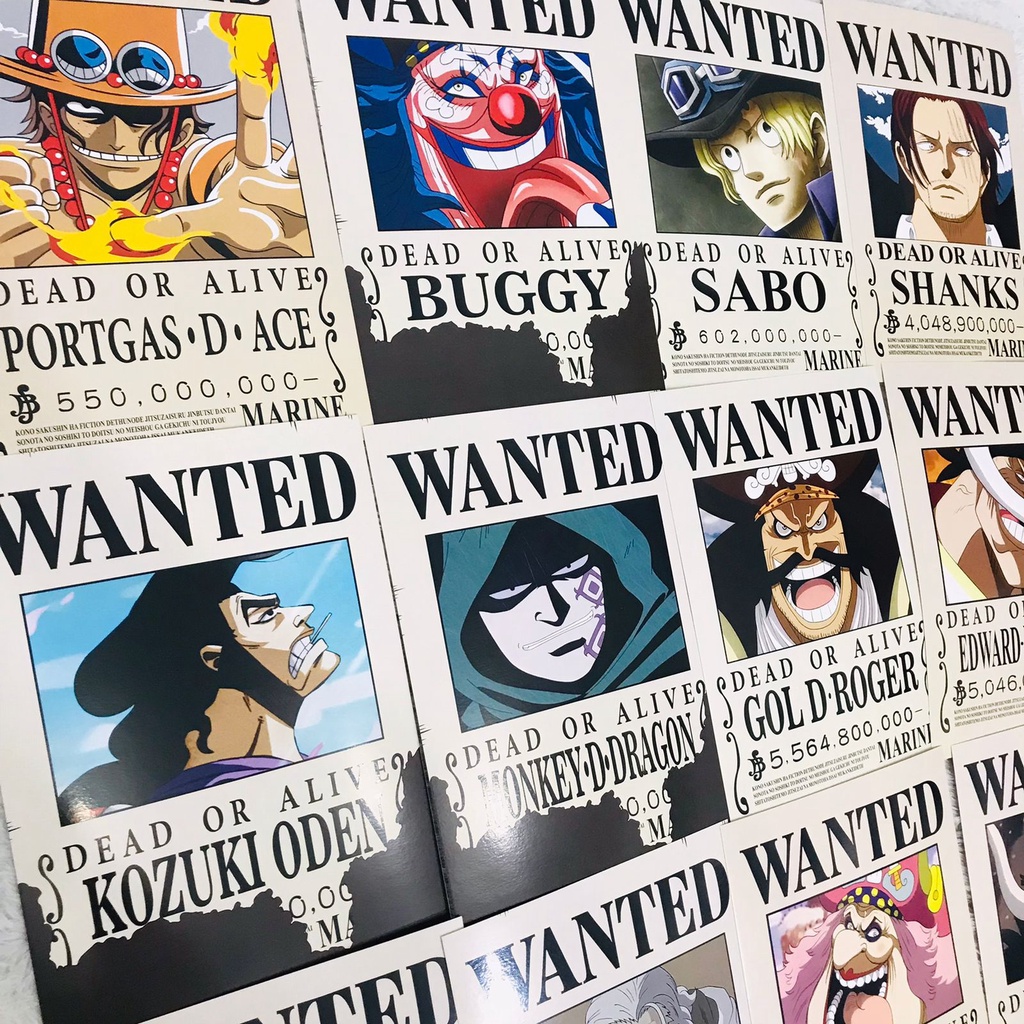 Poster Old Era Set Anime Manga One Piece Mugiwara