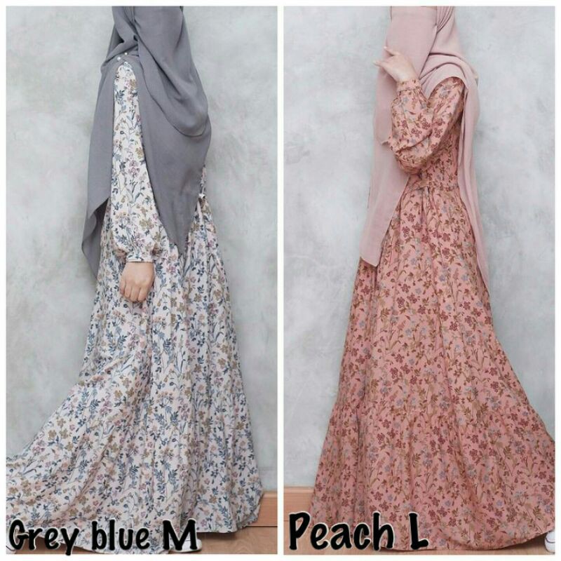 Sofia dress (grey blue M, peach L) by sistrside