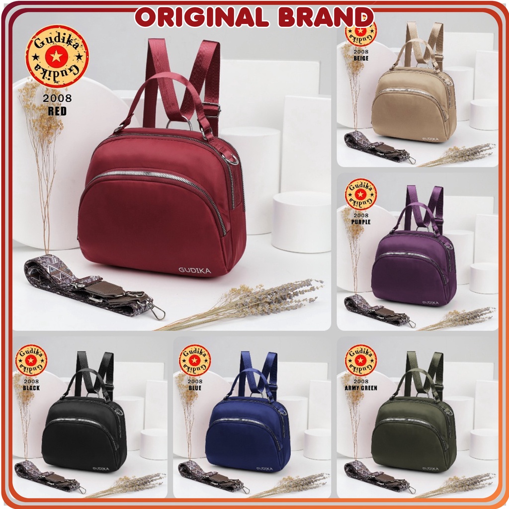 SALE GUDIKA - Tas Selempang Wanita Multifungsi Bisa Ransel Trendy Import Original 2008 - tas ransel - ransel - backpack - rangsel - punggung - leptop - laptop - sekolah - kuliah - kerja - pria - wanita - tas gudika - gudika bag - anti air - kekinian - tas