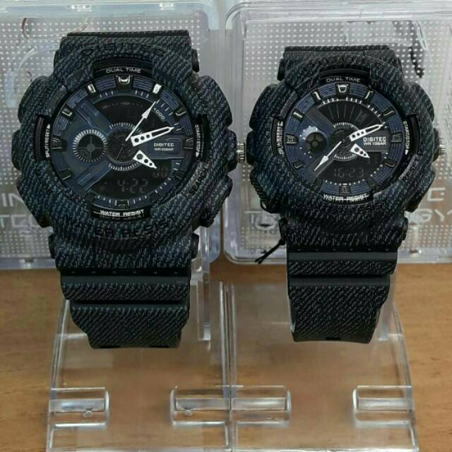 JAM TANGAN COUPLE DIGITEC DG2114/2115 DARK BLUE ORIGINAL..